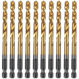 1/4" Titanium Drill Bit - 7 Edge, 10 Pack