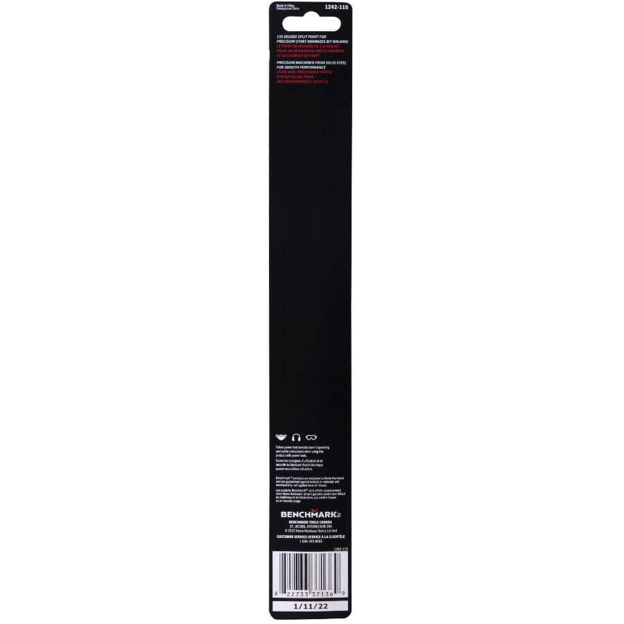 1/4" x 12" High Speed Steel Drill Bit - Silver