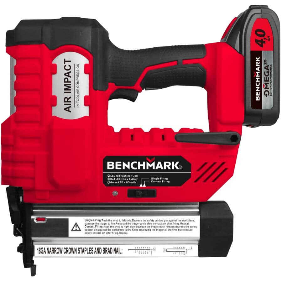 20V Cordless Brad Nail & Staple Gun - 18 Gauge