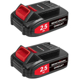 20V Max Lithium-ion Cordless Drill & Impact Driver Combo Kit - with 2 Batteries & Charger