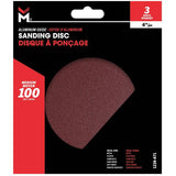 3 Pack 6" 100 Grit Pressure Sensitive Adhesive Sanding Discs