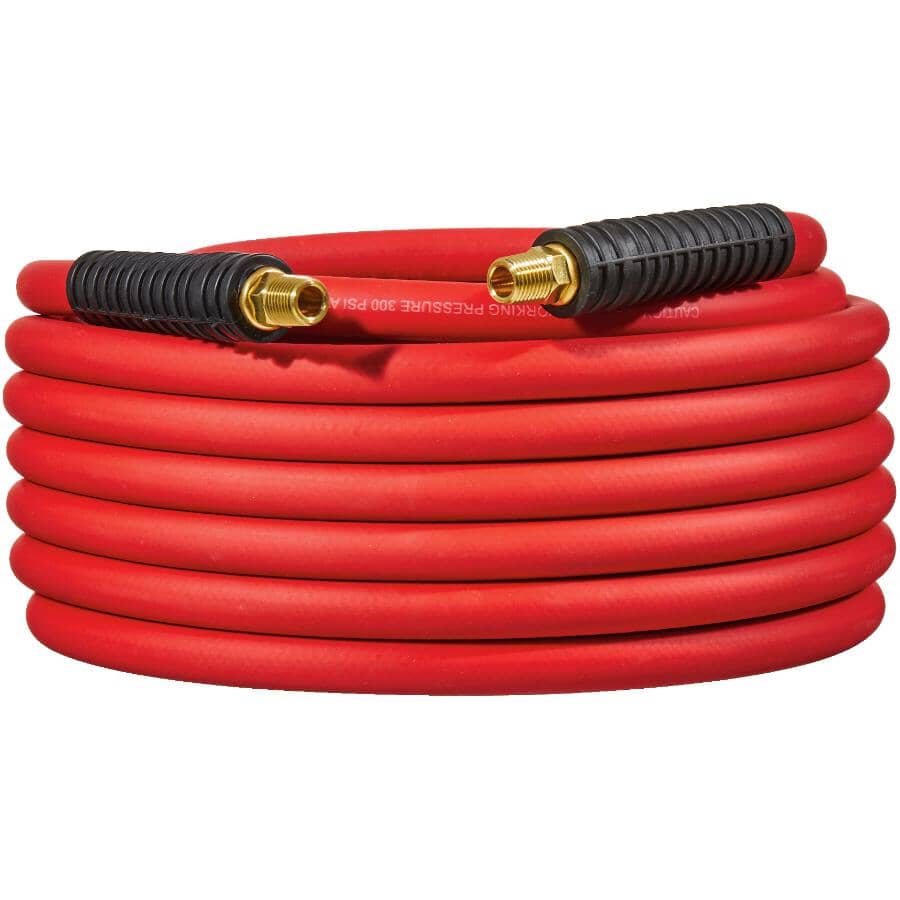 3/8" x 50' x 1/4" Male National Pipe Thread Premium Rubber Air Hose