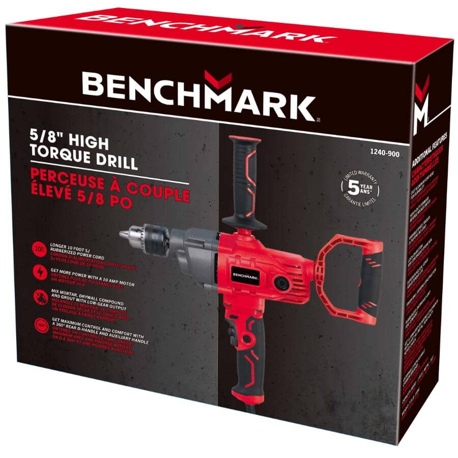 5/8" Corded Drill - with Spade Handle, 10 Amp