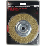 6" x 1/2" x 1/2" Coarse Buffing Wire Wheel