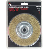 6" x 1/2" x 1/2" Fine Buffing Wire Wheel