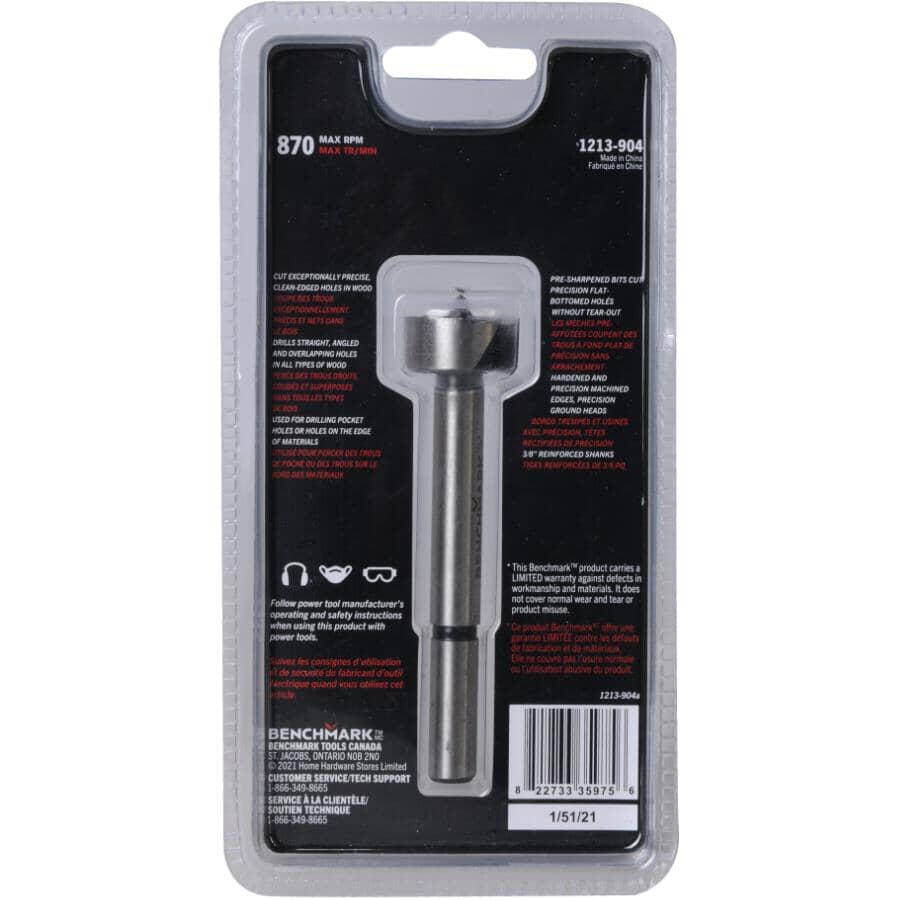 7/8" High Carbon Steel Forstner Bit