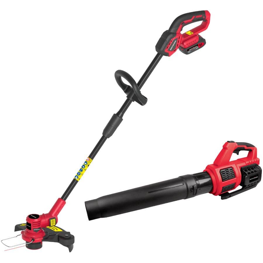 Cordless Lawn Mower, Trimmer & Blower Combo Kit - 40 V