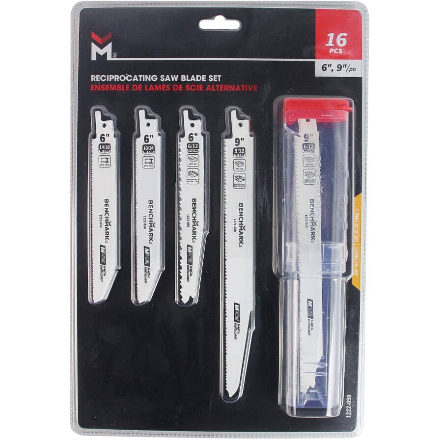 Multi Purpose Reciprocating Blade Set - 16 Piece
