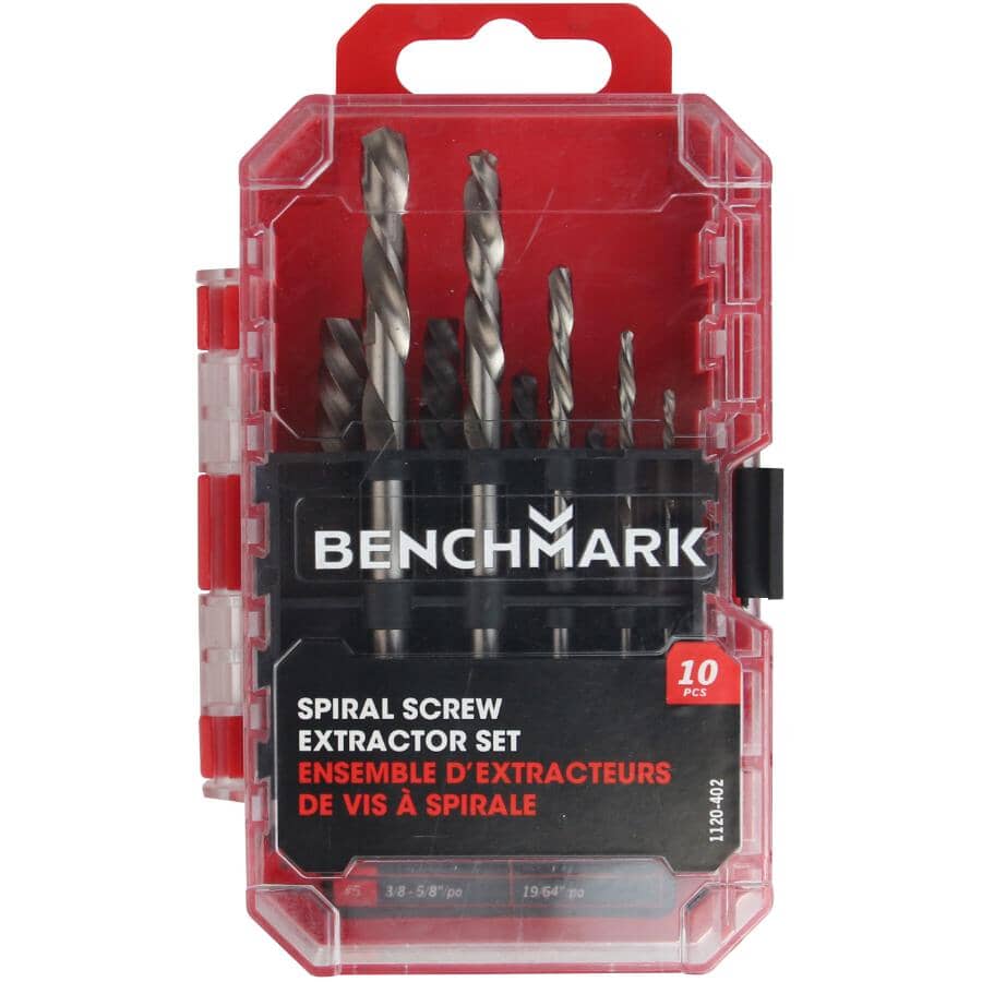 Spiral Screw Extractor & Drill Bit Set - 5 Piece