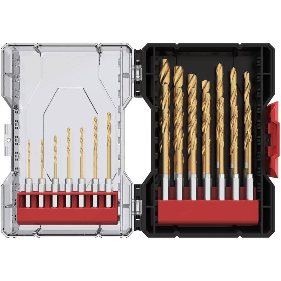 Titanium Drill Bit Set - 7 Edge, 21 Piece
