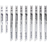 U-Shank Jigsaw Blade Set, Assorted Blade Styles - 10 Piece