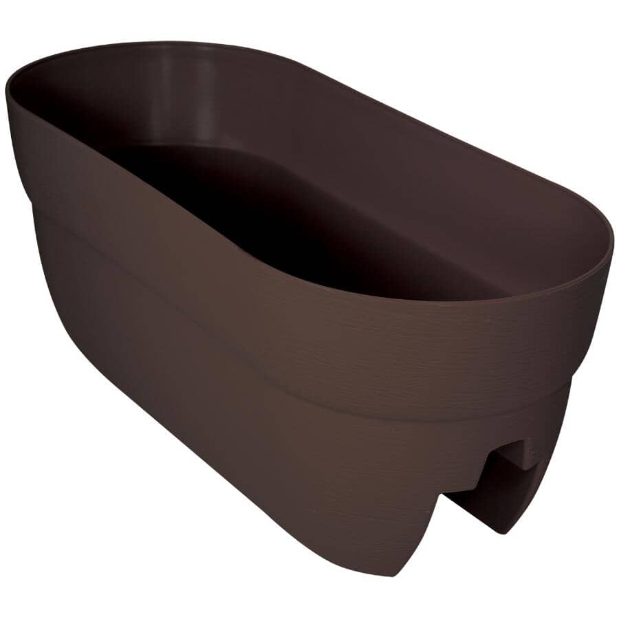 24" Deck Railing Planter - Brown