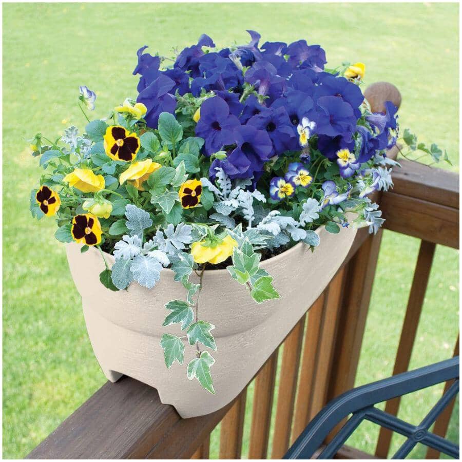 24" Deck Railing Planter - White