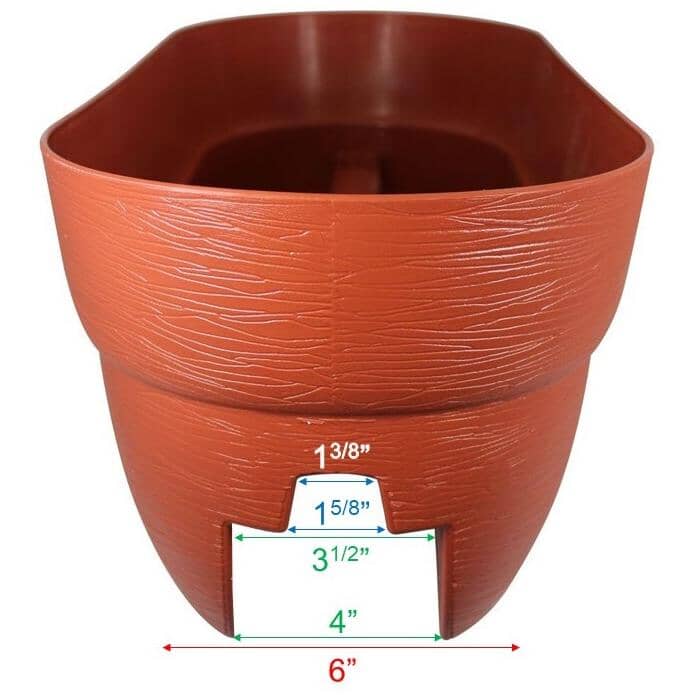 24" Deck Railing Planter - White