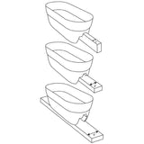 24" Deck Railing Planter - White