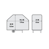 70" x 25" x 48" PVC Barbecue Cover, with Polyester Backing