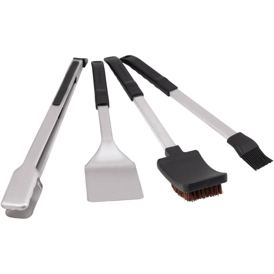 Baron Stainless Steel BBQ Tool Set - 4 Piece