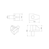 8 Pack 5mm Brown Plastic Shelf Supports
