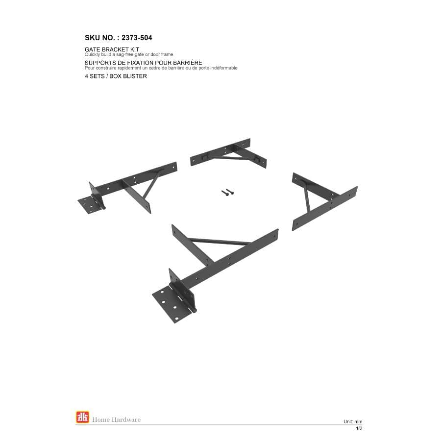 Gate Bracket Kit with Four Brackets