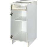 1 Door and 1 Drawer Knockdown Base Cabinet - White, 15"