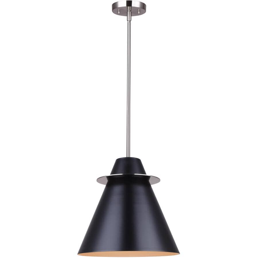 Talia Pendant Light Fixture - Brushed Nickel & Black