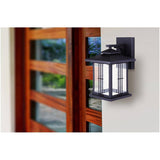 Yuna Outdoor Downward Coach Light Fixture - Black with Clear Glass, 12-1/2''