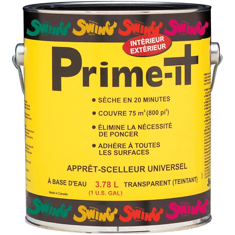Prime-It Latex Primer-Sealer - Translucent, 3.78 L