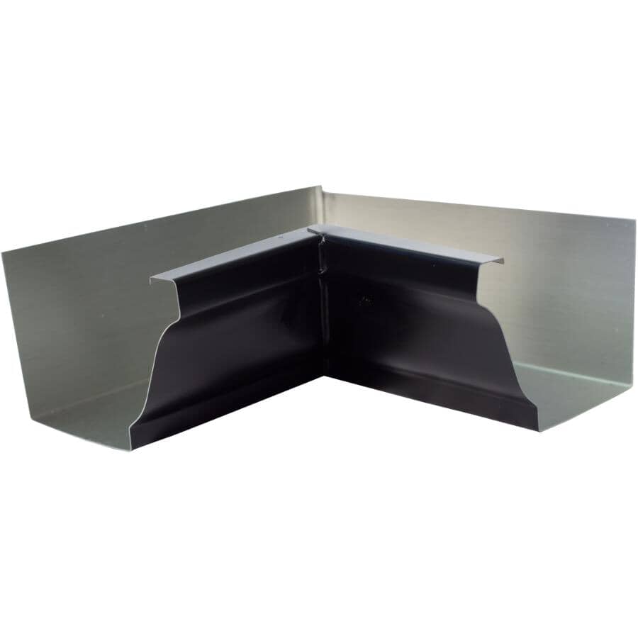 5" K-Style Black Inside Aluminum Gutter Mitre