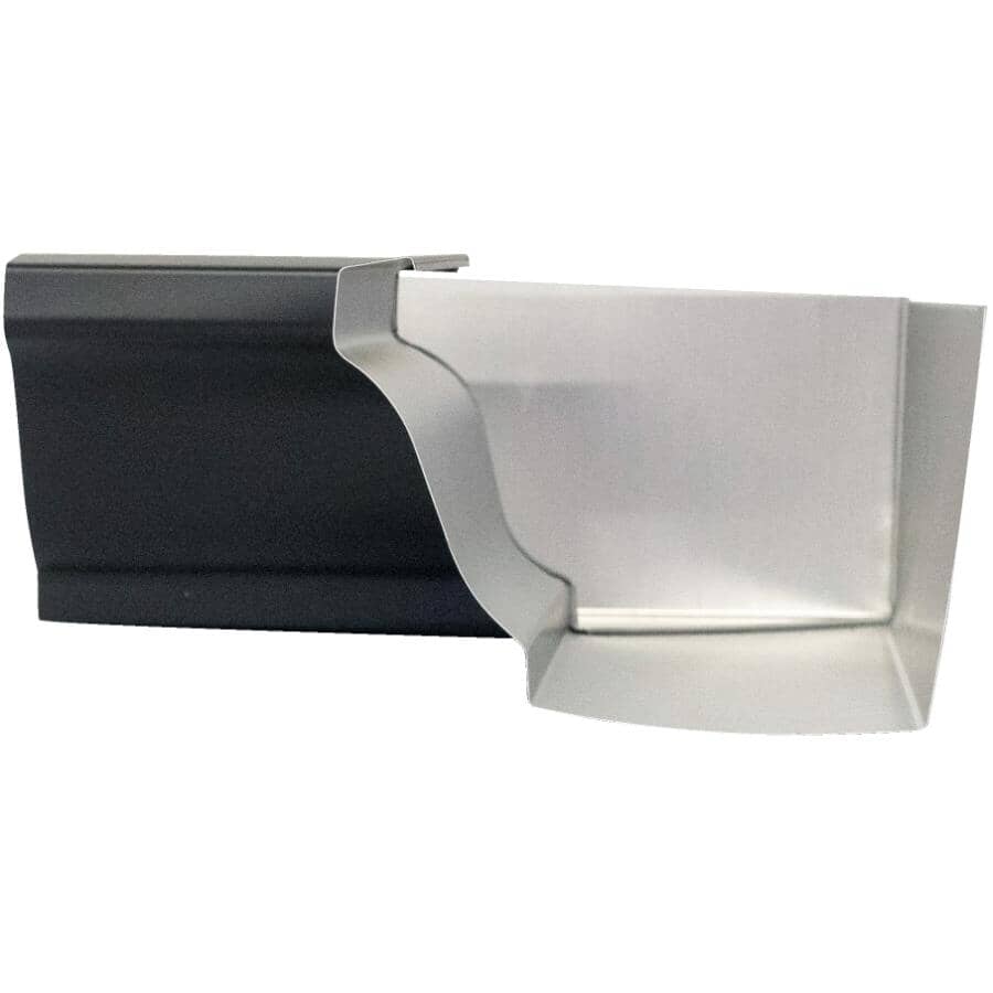 5" K-Style Black Inside Aluminum Gutter Mitre
