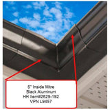 5" K-Style Black Inside Aluminum Gutter Mitre