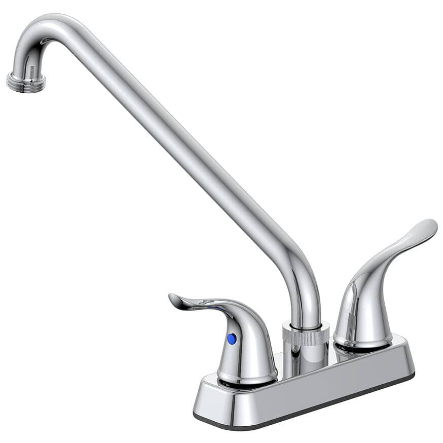 2 Handle Laundry Faucet - with 12" Spout, Chrome