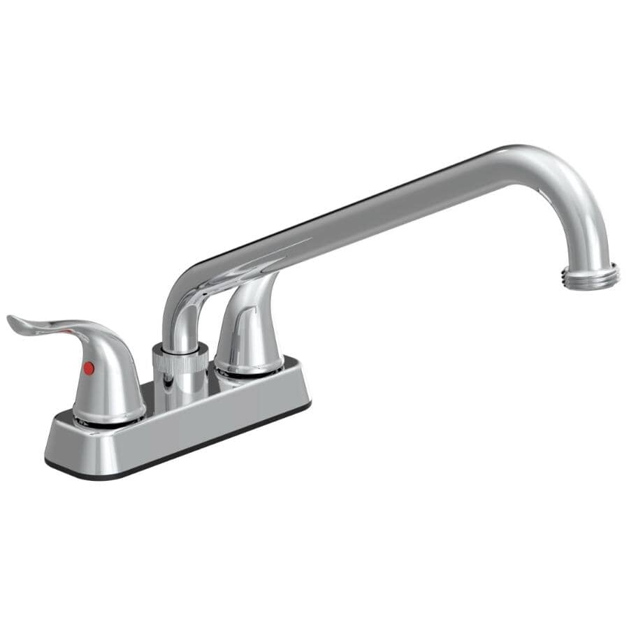 2 Handle Laundry Faucet - with 12" Spout, Chrome