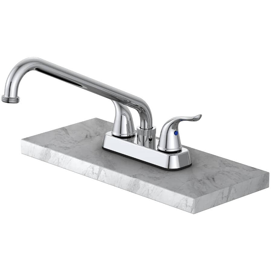 2 Handle Laundry Faucet - with 12" Spout, Chrome