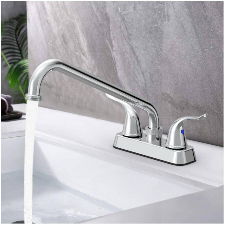 2 Handle Laundry Faucet - with 12" Spout, Chrome