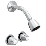 2 Handle Shower Stall Faucet - with ShowerHead, Chrome