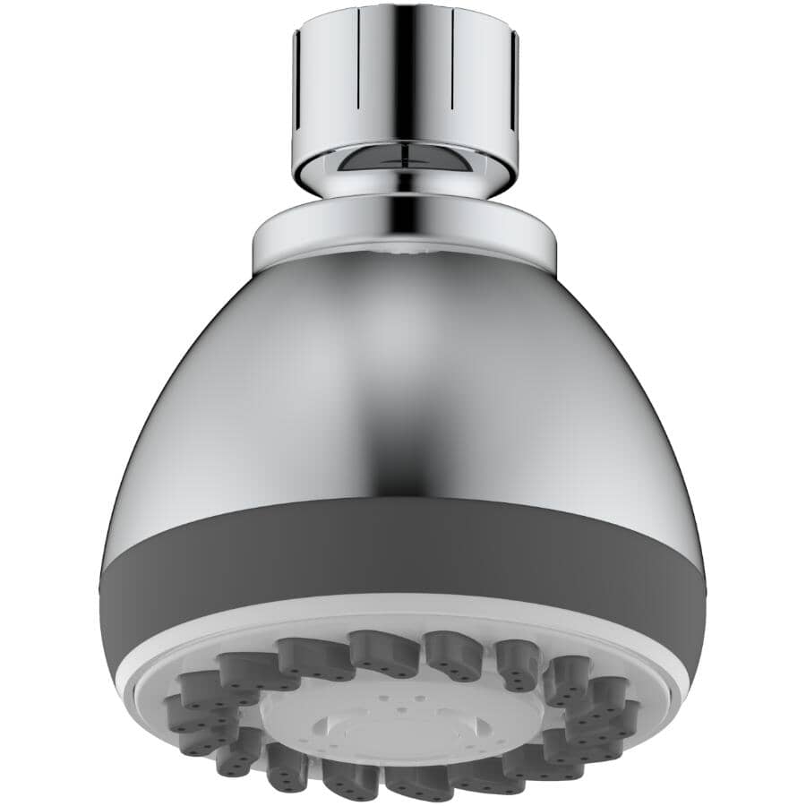 3 Setting Wall Mount Showerhead - Chrome Plated