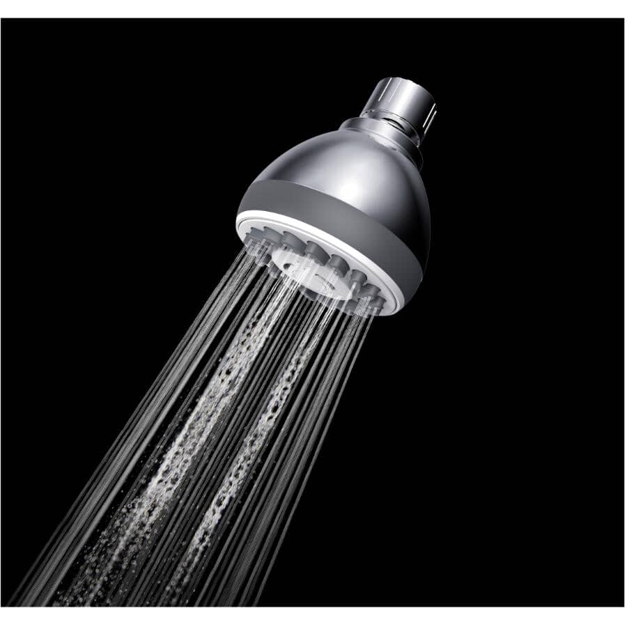 3 Setting Wall Mount Showerhead - Chrome Plated