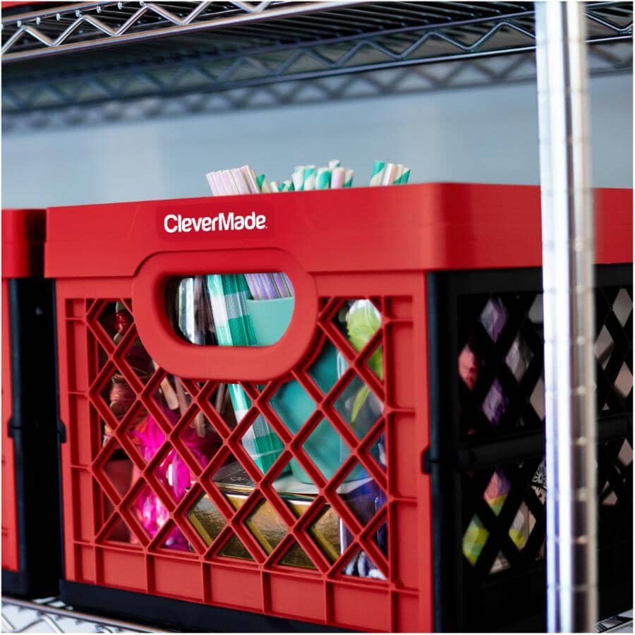 Red Collapsible Storage Crate - 25L