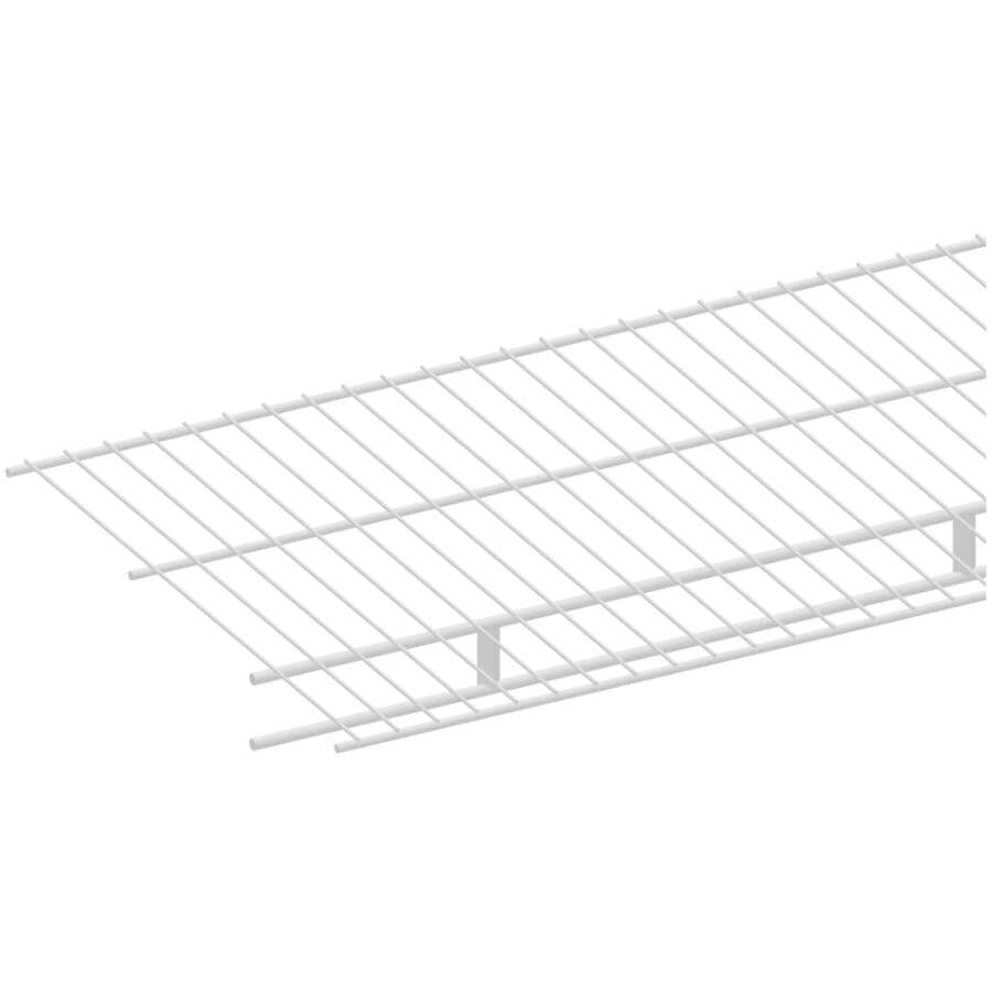 16" x 12' Wire Shelf - with Rod + White