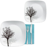 12 Piece Glass Dinnerware Set - Timber Shadows
