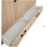49" x 19" Marien Vanity with Cultured Marble Top - 3 Doors + 2 Drawers, Brown