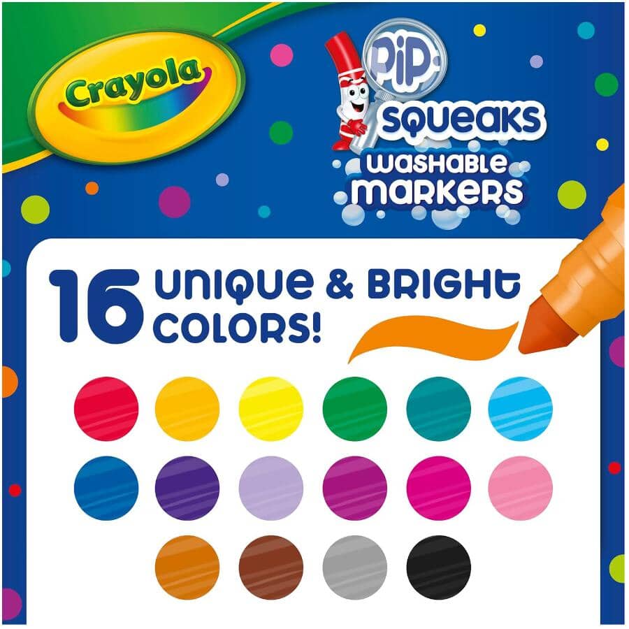 Pip-Squeaks Broad Line Washable Markers - 10 Pack