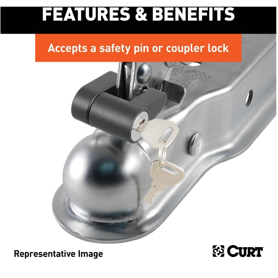 Straight-Tongue Coupler with Posi-Lock - 2" x 2-1/2"