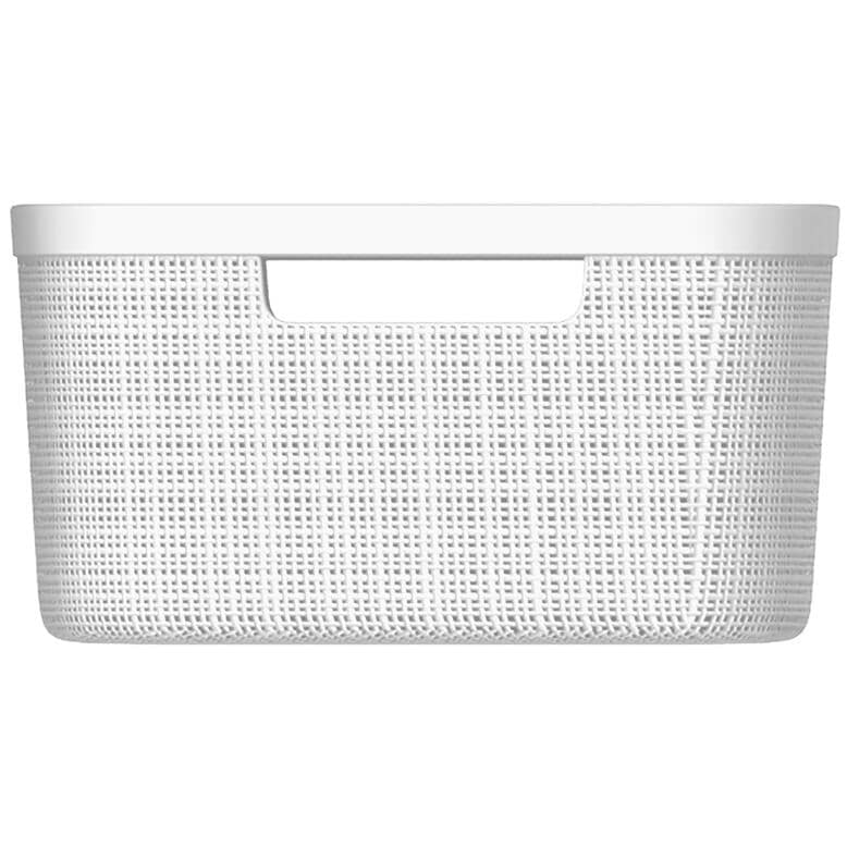 Jute 12 L White Storage Basket