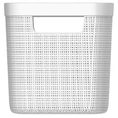 Jute 6.3 L White Storage Basket