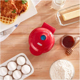 Mini Waffle Maker - Red