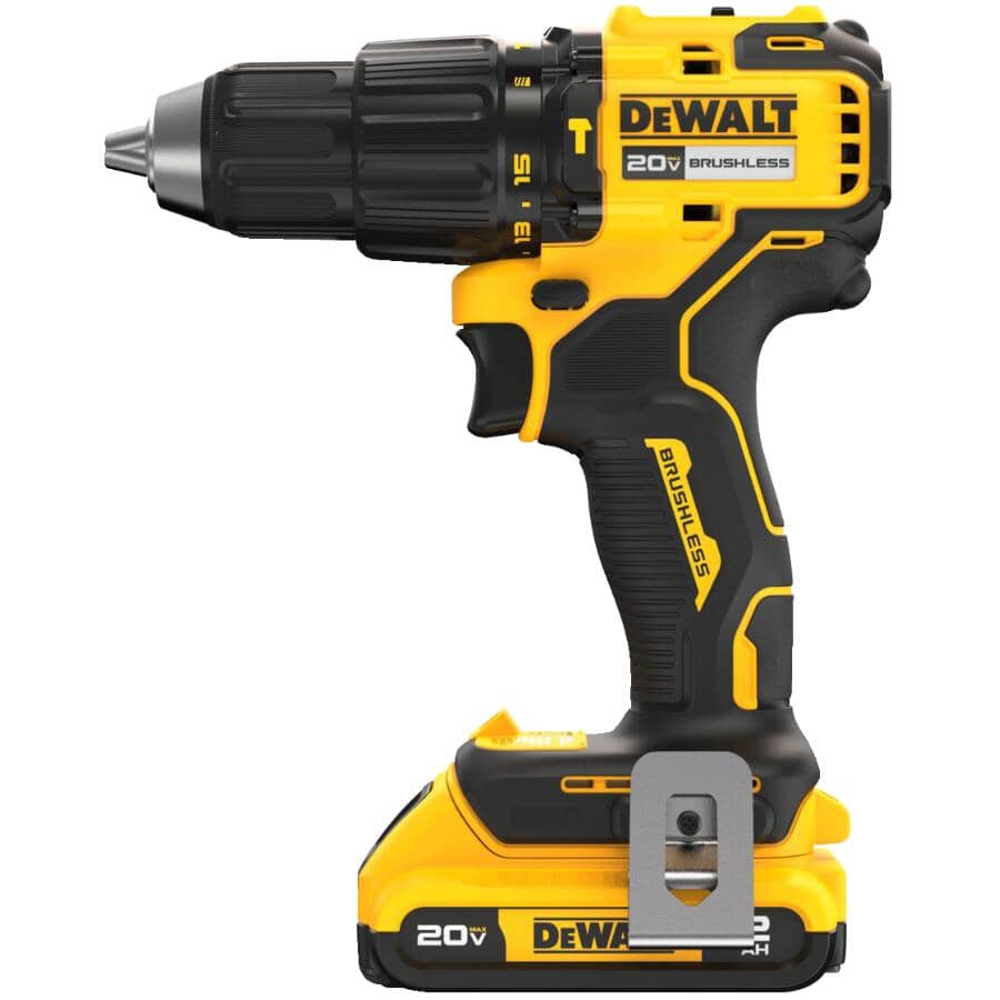 20V Max 1/2" Lithium-ion Cordless Compact Driver Drill Kit - with Battery, Charger, & Tool Bag