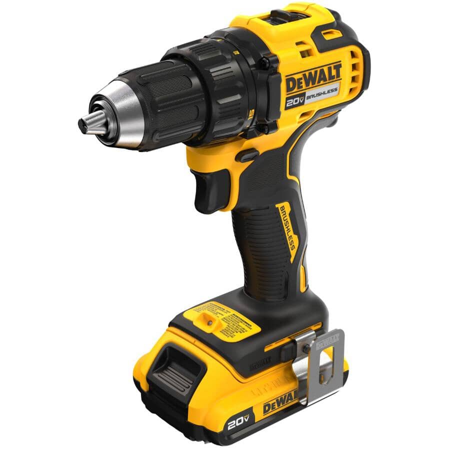 20V Max 1/2" Lithium-ion Cordless Compact Driver Drill Kit - with Battery, Charger, & Tool Bag