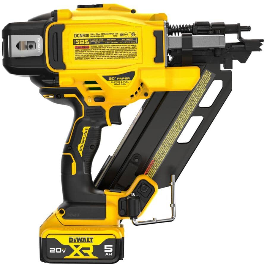 MAX Lithium Ion Framing Nailer - Cordless + Brushless + 2-Speed + 30-Degree + 20V