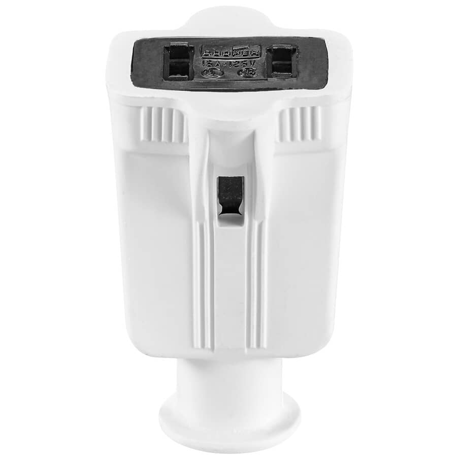 15 Amp 125V White Rubber Electrical Connector